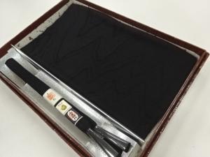 未使用品　正絹　喪服用抽象模様織出し帯揚げ・帯締めセット